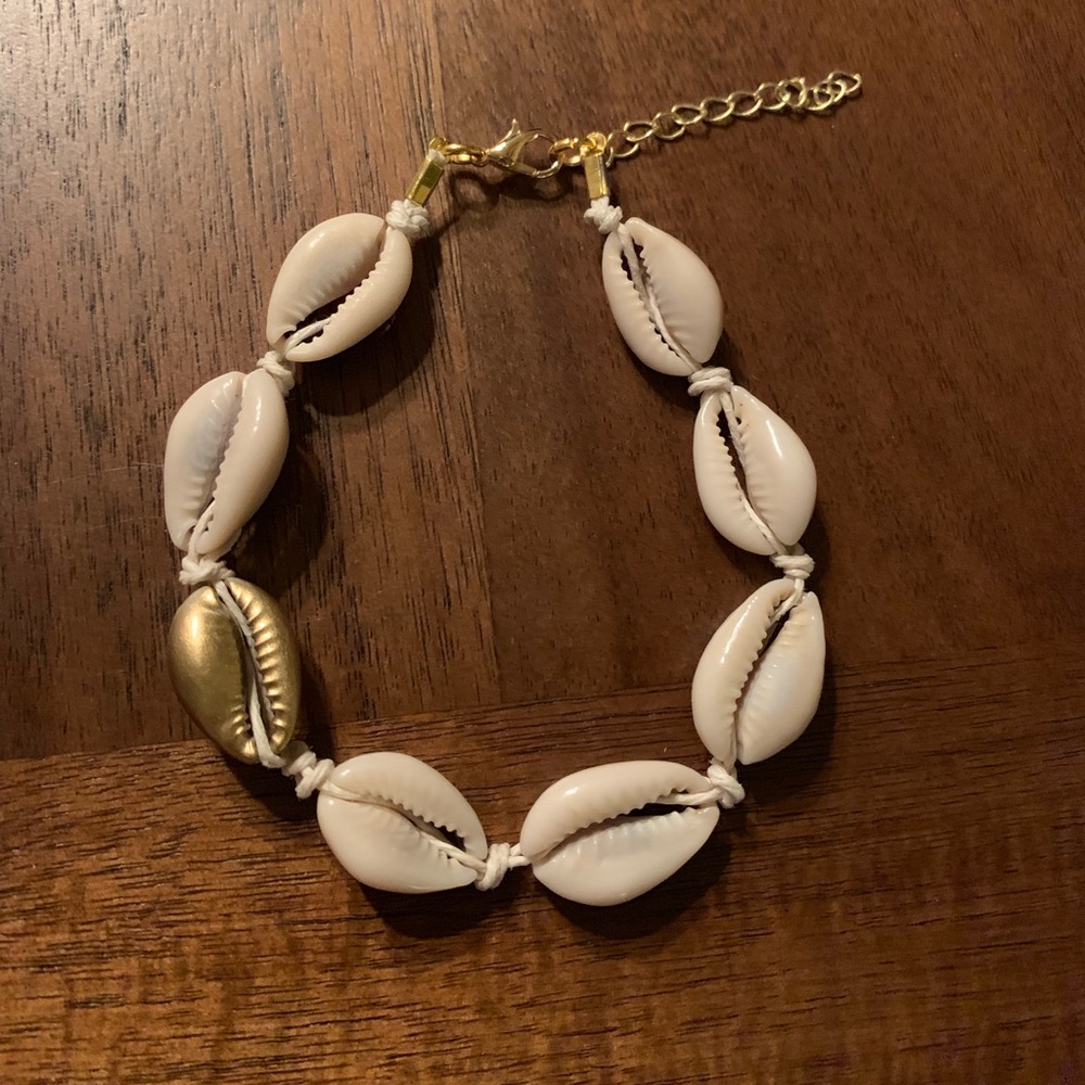 Cowrie Shell anklet Gold - Picture 2 of 2